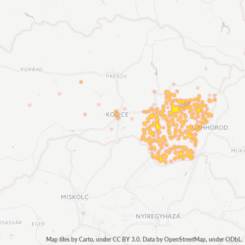 56 Vállalkozások hőtérképe