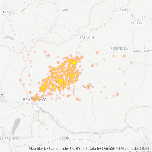 33 Vállalkozások hőtérképe