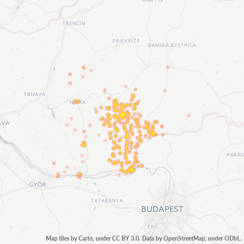 36 Vállalkozások hőtérképe