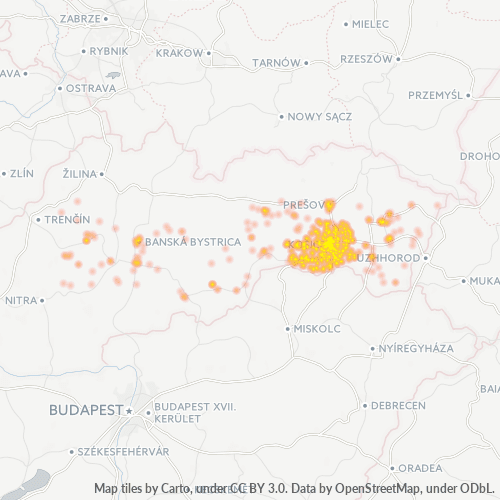 55 Vállalkozások hőtérképe