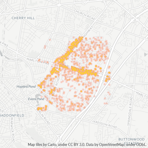 United States Zip Code 08034 Cherry Hill, New Jersey Map Cybo