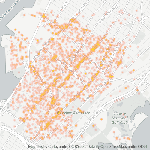 07305 Business Heat Map