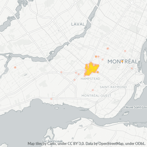 Canada - Postal Code H4P - Montreal - Map | Cybo