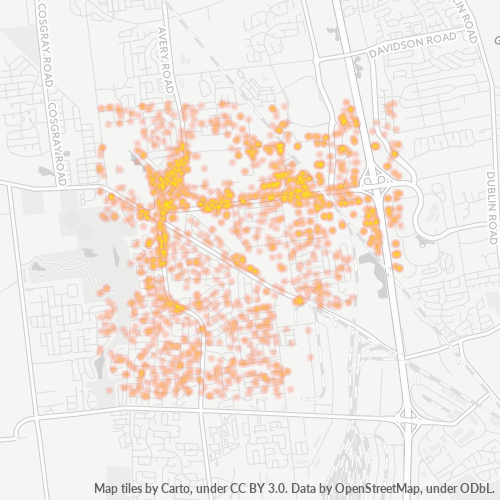 43026 Business Heat Map 43026 Business Heat Map