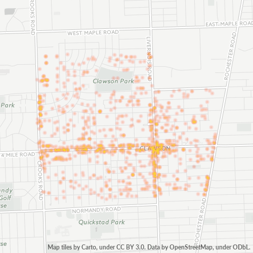 48017 Business Heat Map 48017 Business Heat Map