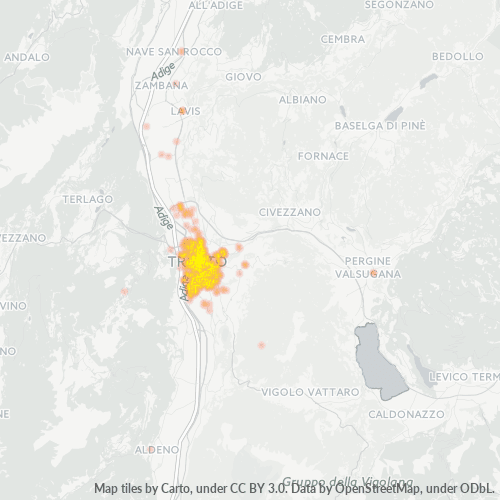 38122 Mappa di calore dell'azienda 38122 Mappa di calore dell'azienda