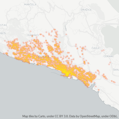 51000 Mapa gustoće rasporeda tvrtki 51000 Mapa gustoće rasporeda tvrtki