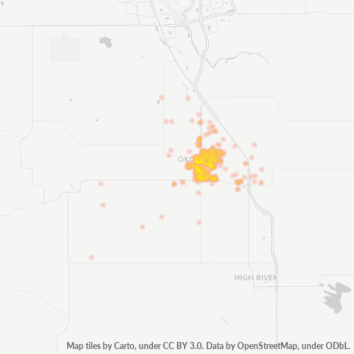Okotoks Postal Code Map Postal Code T1S - Okotoks, Alberta - Cybo