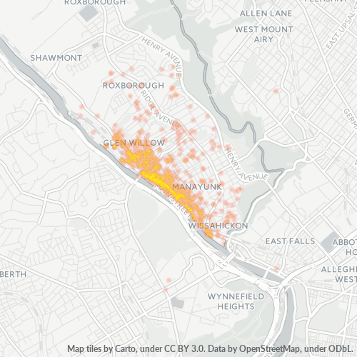 19127 Business Heat Map