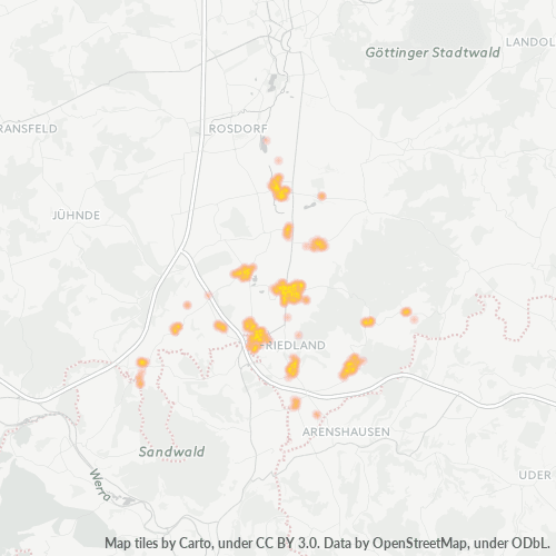 37133 Wärmekarte der Unternehmen 37133 Wärmekarte der Unternehmen