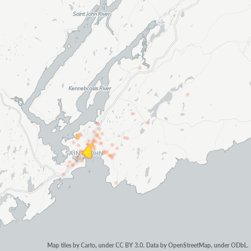 Nb Postal Code Map Postal Code E2L - Saint John, New Brunswick - Cybo