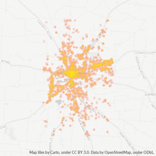 43050 Business Heat Map 43050 Business Heat Map