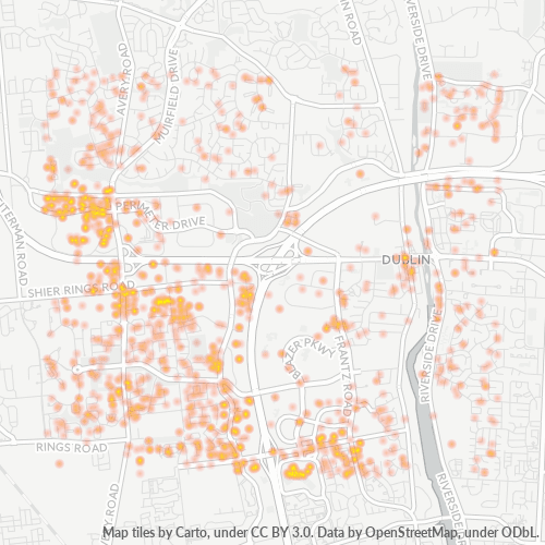 43016 Business Heat Map 43016 Business Heat Map