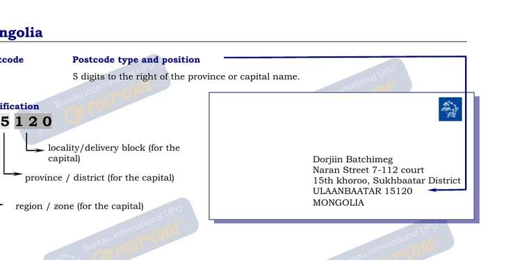 postal code for ulaanbaatar mongolia